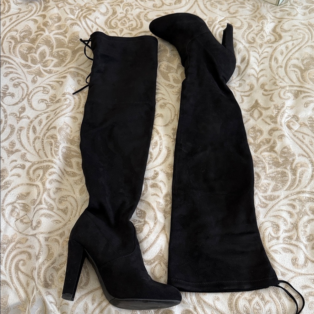Steve Madden Black Over the Knee Boots